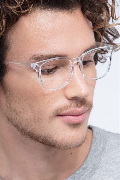 men's clear frame glasses uk.